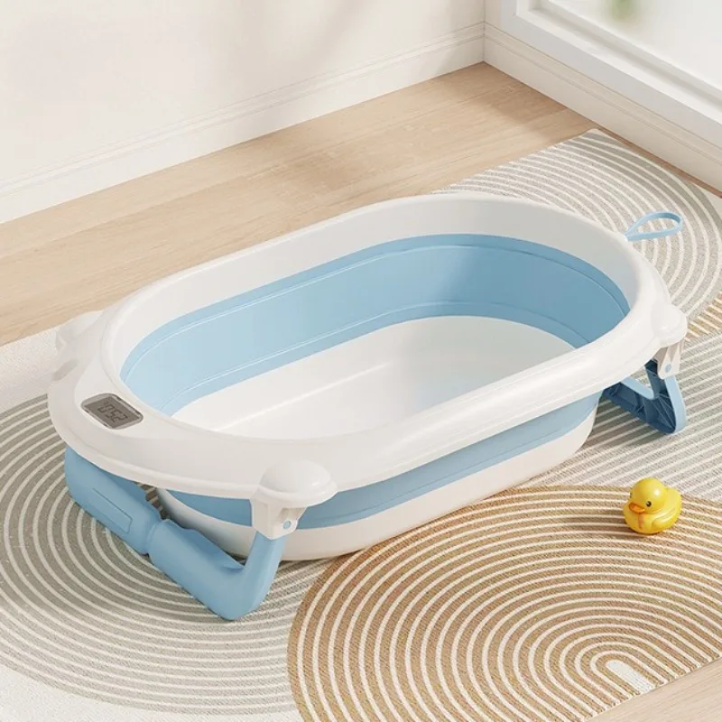 Baby Bath Tubs Temperature Baby Folding Tub Baby Bath Tub Easy To Store and Anti-Slip  Portable Newborn Shower Tubs for 0-15M