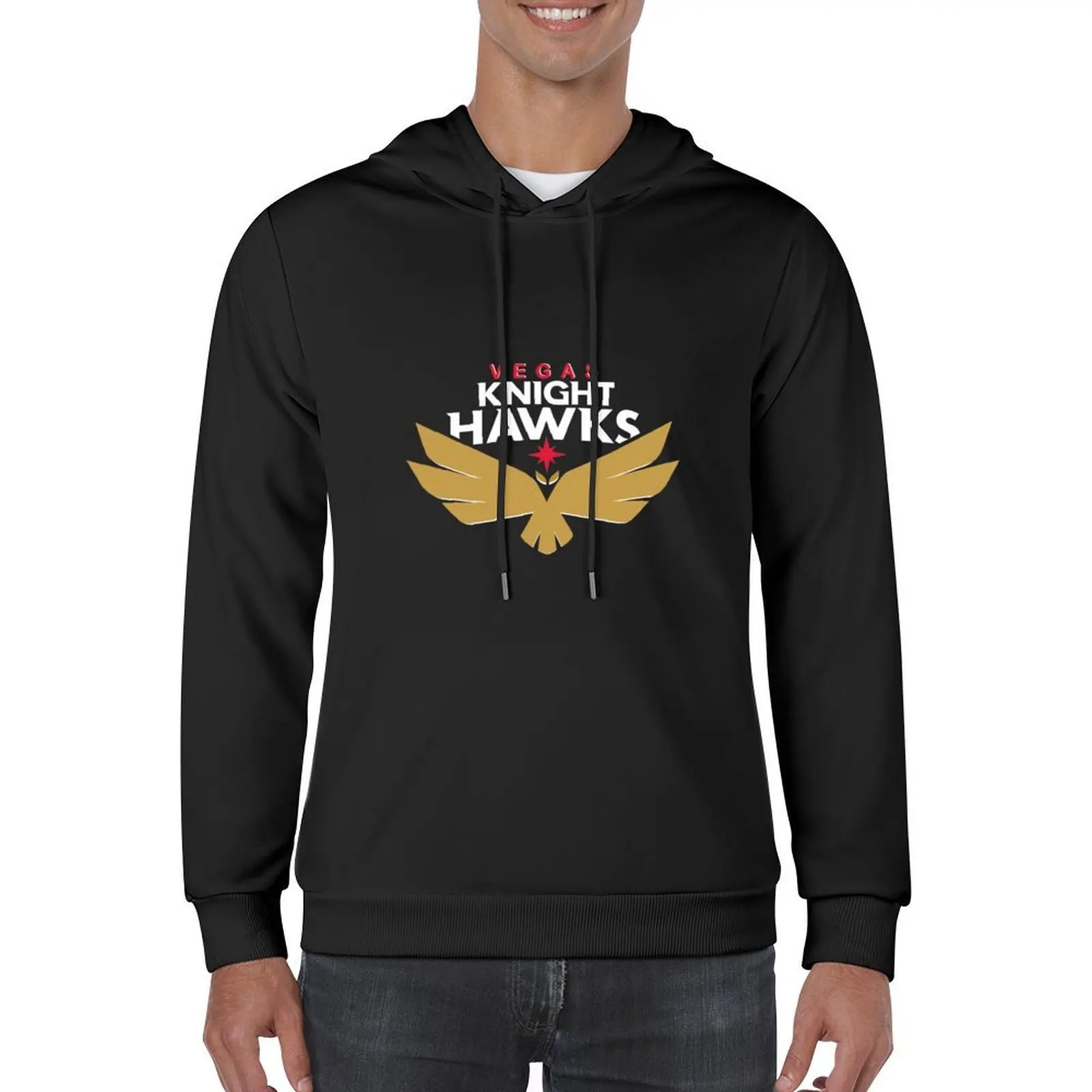 سترة خريفية بغطاء للرأس لكرة القدم من Vegas Knight Hawks للرجال على الطراز الياباني يرتدي الرجال بقلنسوة مصممة