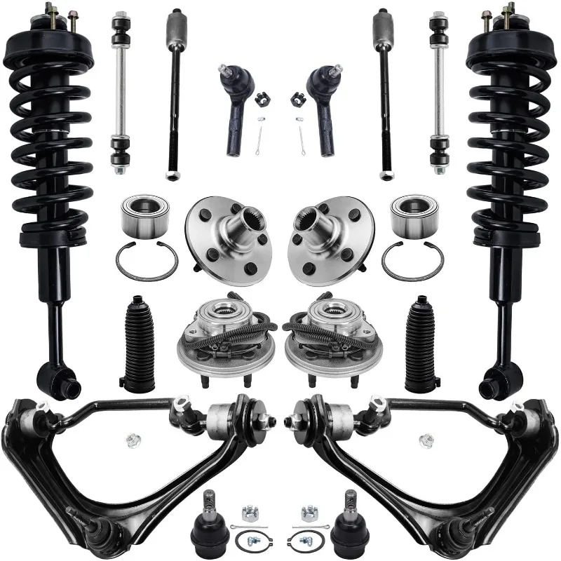

Detroit Axle - 4.0L Suspension,Front Struts Upper Control Arms Tie Rods Sway Bars Lower Ball Joints Front Rear Wheel Bearing
