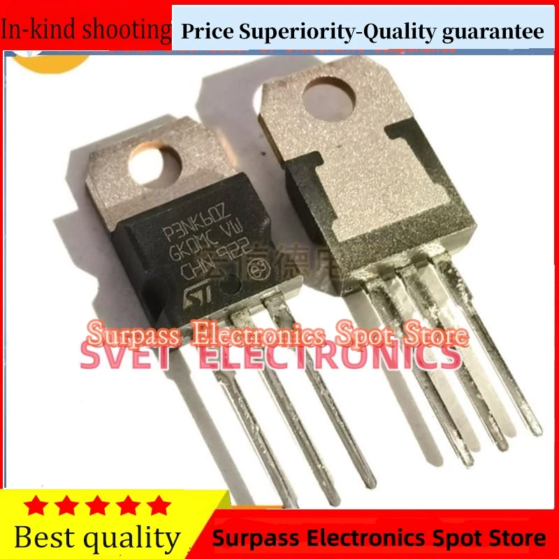 10PCS-50PCS   STP3NK60Z P3NK60Z TO-220  600V 2.4A Original  Fast shipping