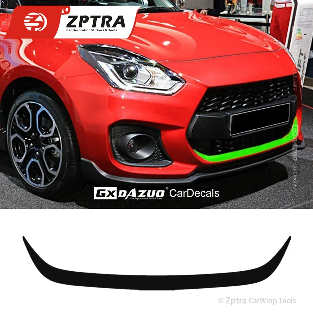 

For Suzuki Swift Sport Carbon Black Red Matte Gray Green Blue Front Lip Stripes Decor Grille Auto Racing Styling Vinyl Decal