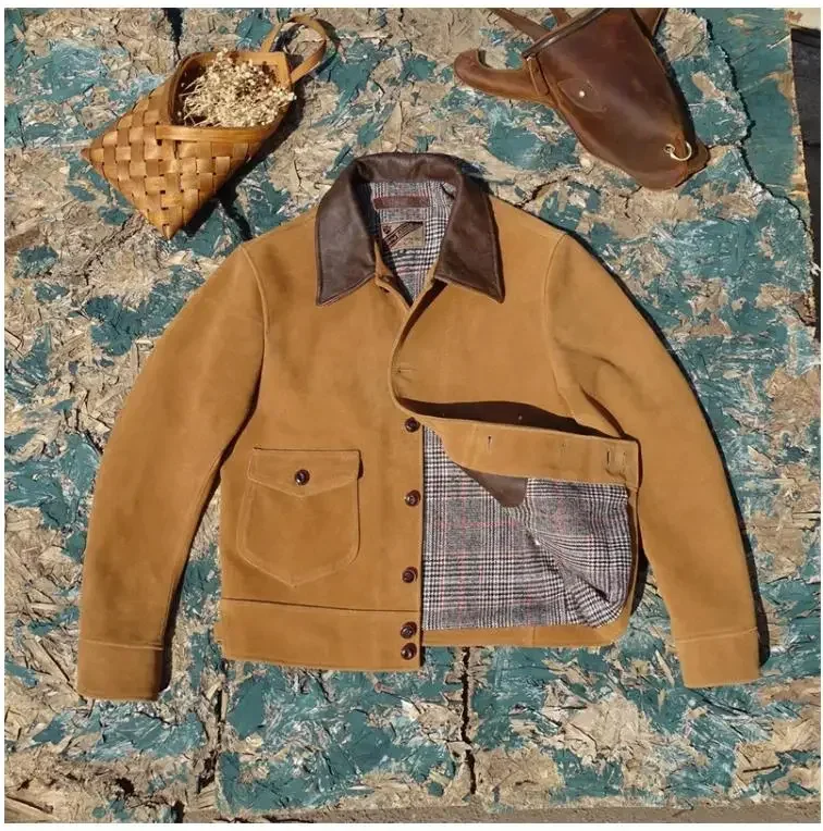 LNY Shop Best.Men Classic casual cow suede jacket.American Western Vintage genuine leather coat.quality Retro cloth