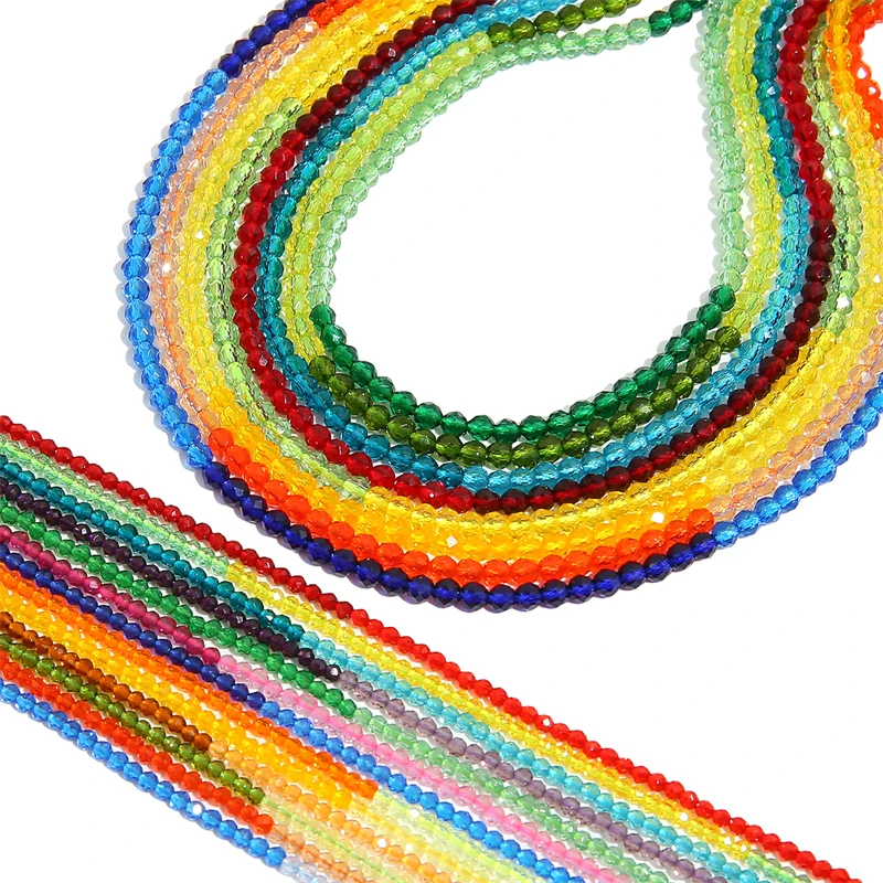 

Colorful Shiny Round Faceted Glass Beads Loose Spacer Crystals Beads for DIY Bracelet Jewelry Making Accessories
