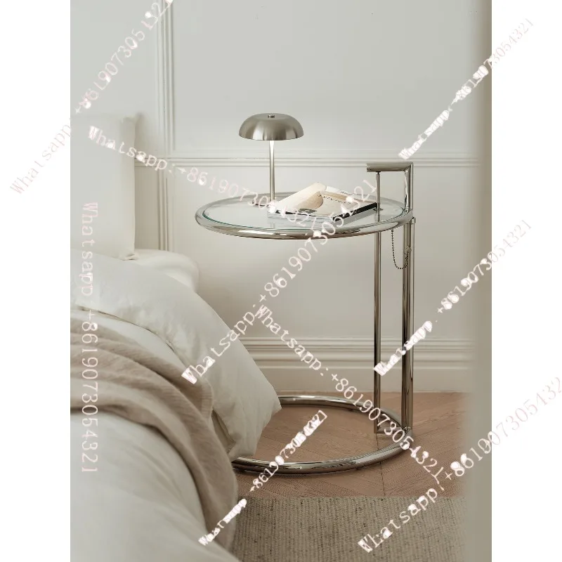 

Transparent glass corner table simple ins medieval round sofa Irene coffee table