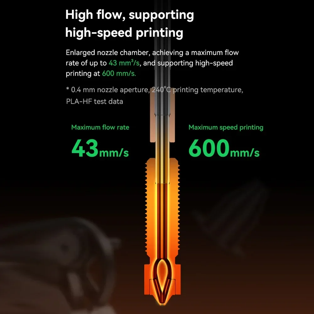 Oryginalny E3D Obxidian z serii Creality K2 ™   Zestaw dyszy o wysokim przepływie 0.4/0.6/0.8mm do drukarki 3D K2 Plus Creality Hi, akcesoria — zdjęcie produktu 4