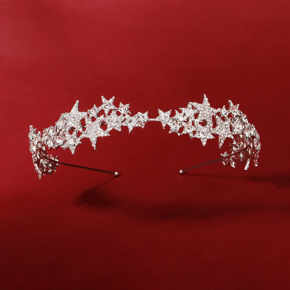 

1 pc Rhinestone Hair Accessories Bridal Crown Lightweight Durable Wedding Headdress For Bride Women Party Banquet Vintage