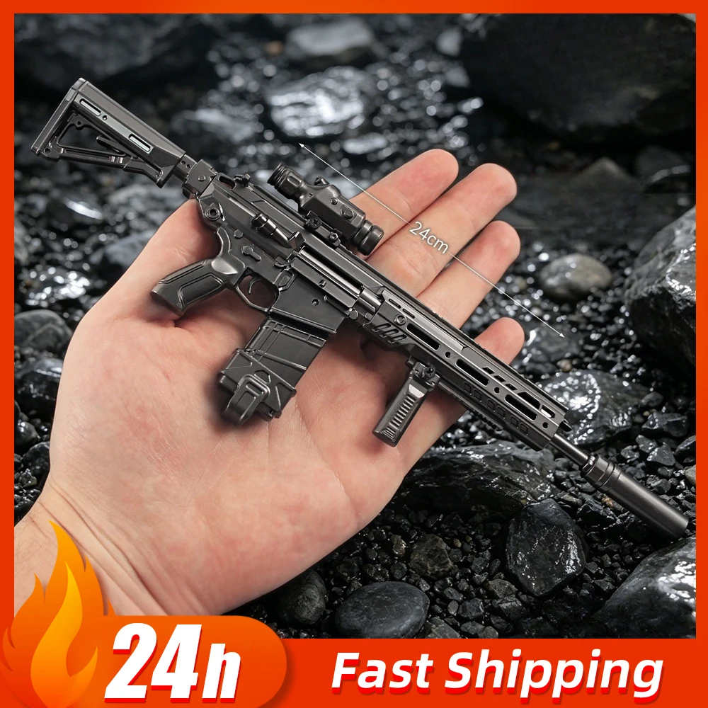 

24cm Delta Force,M7 Rifle weapons model,detachable version, Cosplay Props toy gun, desktop Collectible Ornament, Gift for Boys