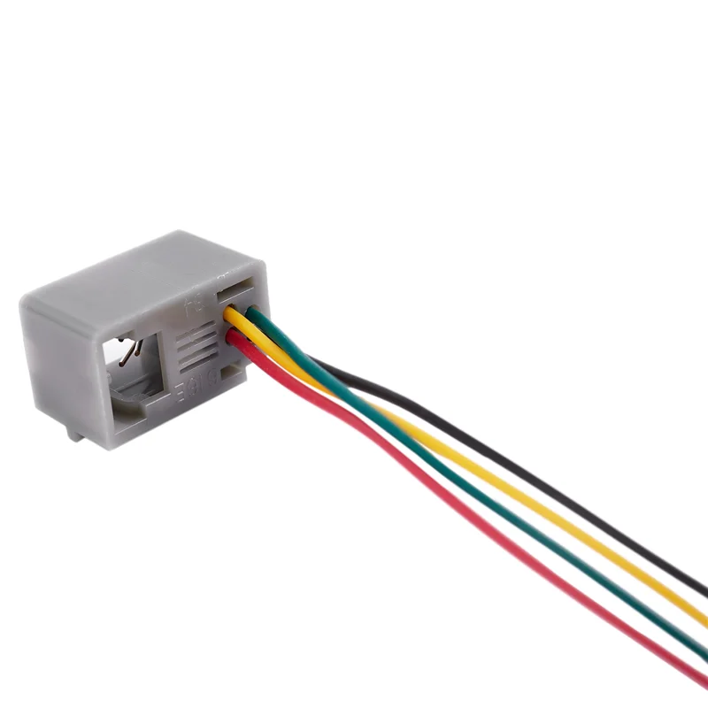 

【Flash-Sale!】50 Pcs 616E 4P4C RJ9 Female Telephone Connector Adapter W 4 Wires 8Cm