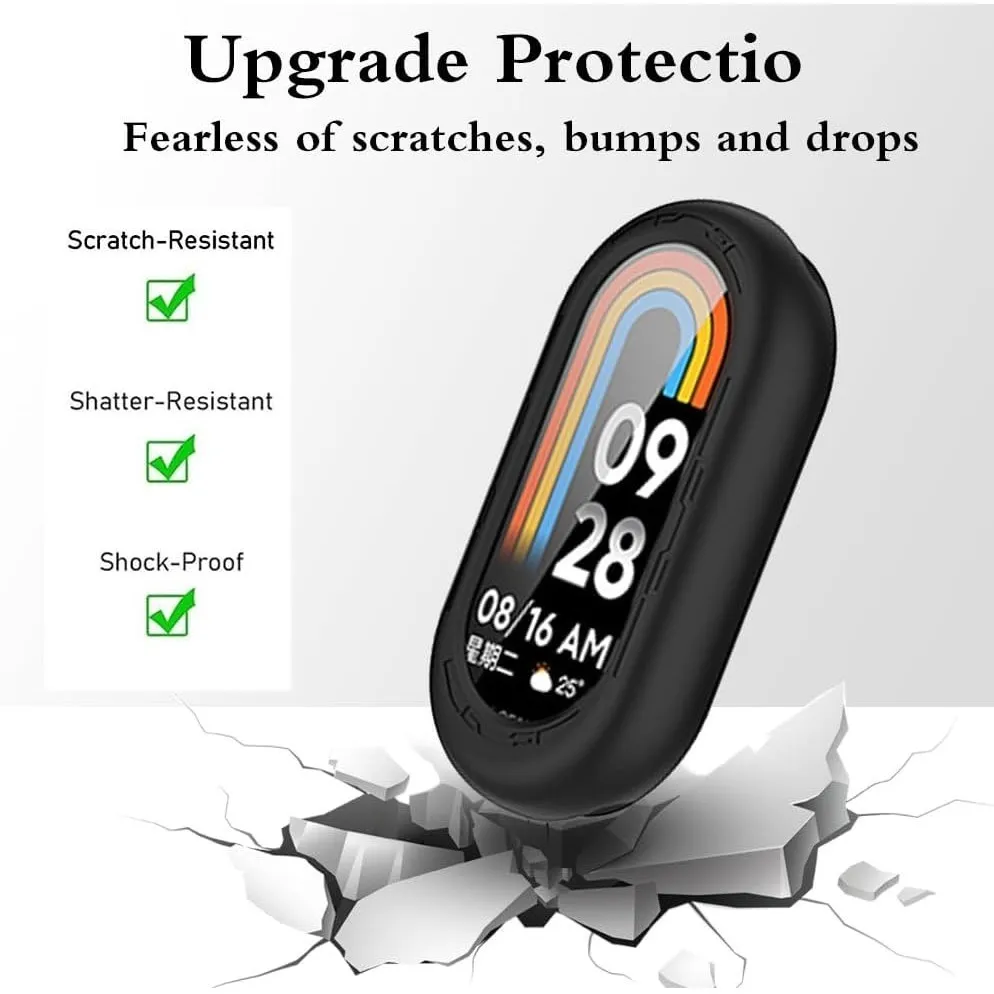 Xiaomi Mi Band 8 9 Miband 8 9 보호 프레임 쉘 범퍼 안티 스크래치 충격 방지 용 부드러운 실리콘 보호 케이스 커버