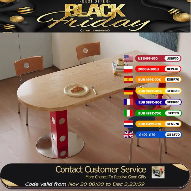 

Reading Oval Dining Tables Design Restaurant Wooden Living Room Dining Tables Set Salon Modern Tavoli Da Pranzo Furniture Home