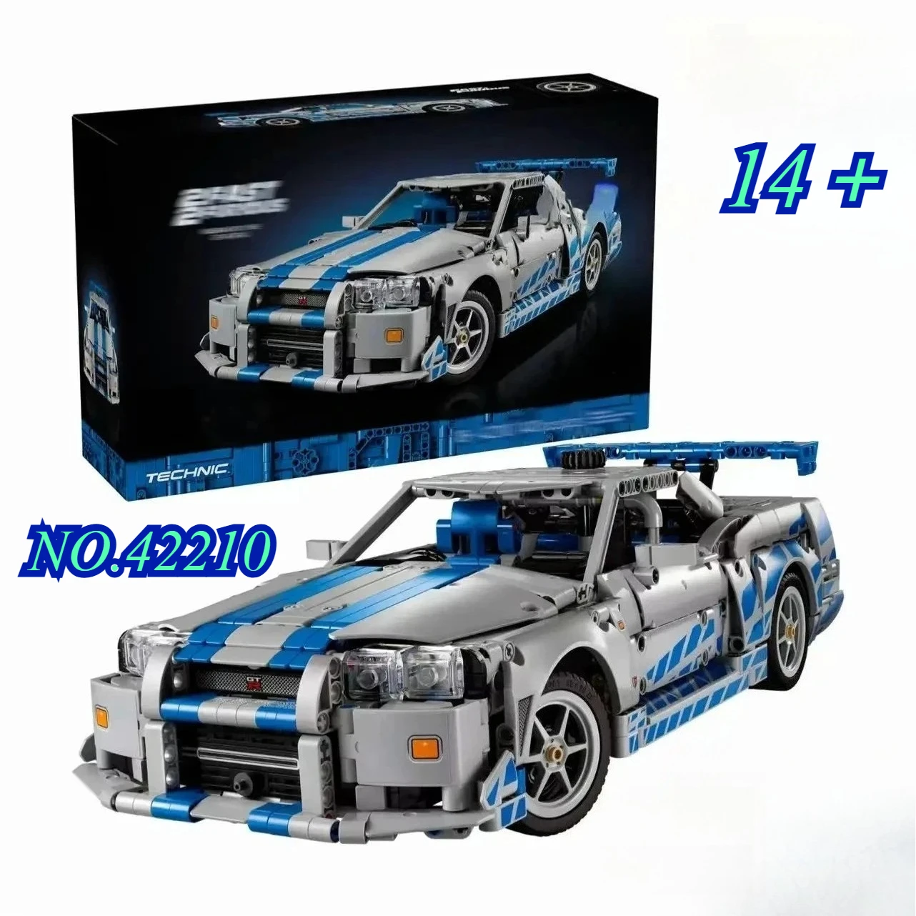 

В наличии 2026: Конструктор 42210 Nissan GT-R R34, модель гоночного автомобиля, коллекционный декор для дома и подарок, подарок на День святого Валентина
