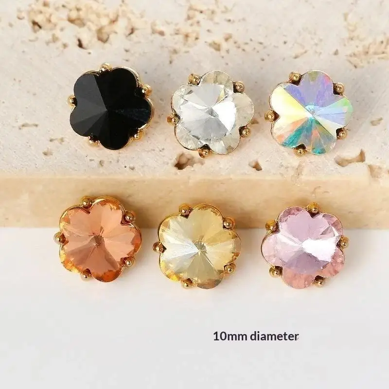 2 Stück quadratische Diamantknöpfe aus Legierung, farbige handgenähte Knöpfe, Großhandel, DIY-Mantel, hochwertige Knopfdekoration – Detail 9
