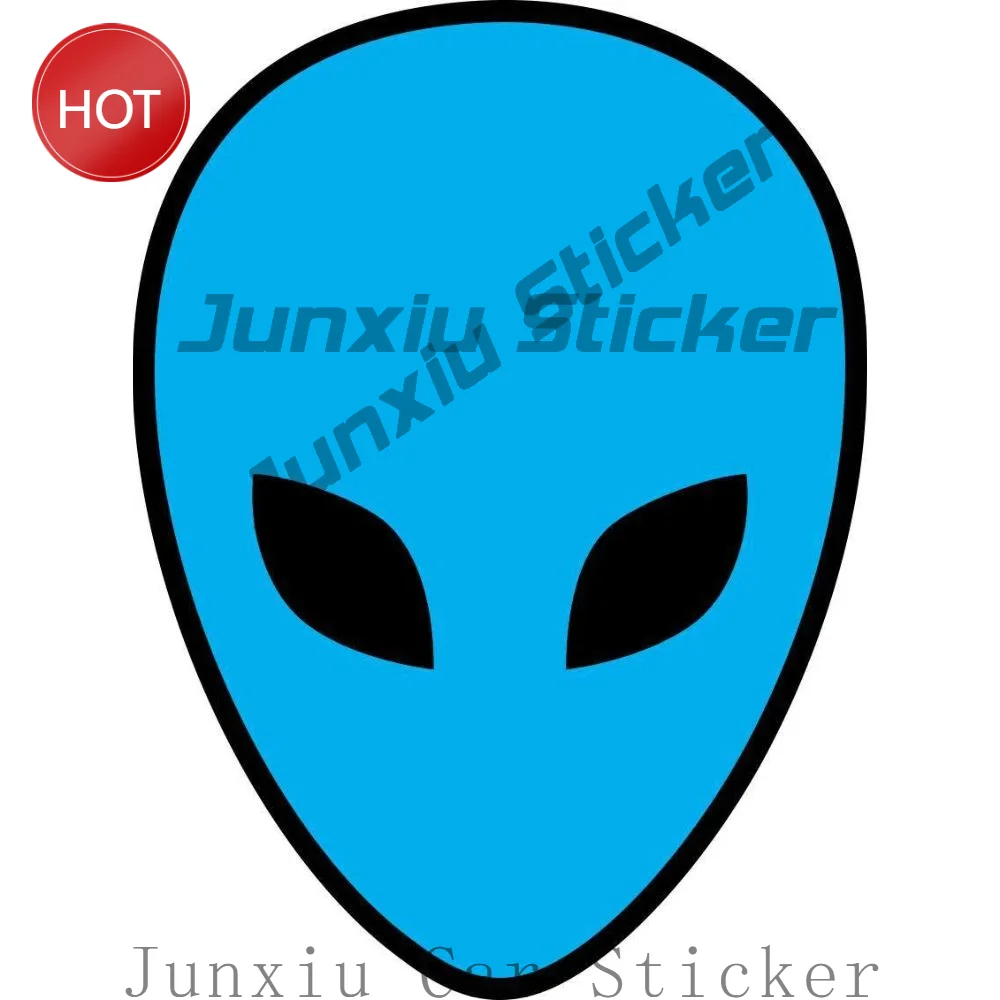 Blue Alien Decorative Vinyl Sticker For Van Window And Laptop Space Theme Decal For Sci Fi Fans And Alien Art Collectors