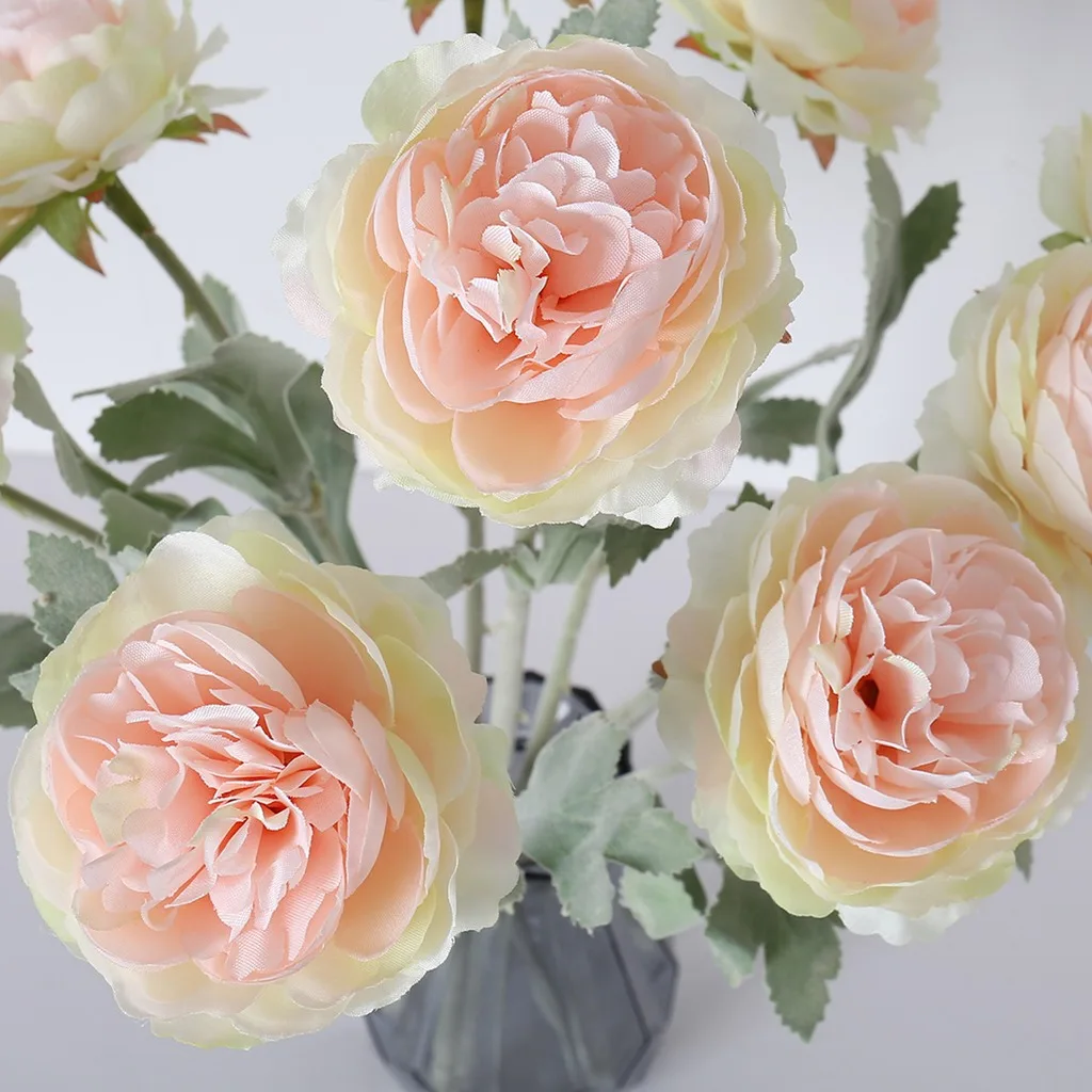 Silk Lotus Flower Realistic Single Headed Lotus 3 Headed Lotus Flocked Decorative Artificial Flowers For Office Living Room