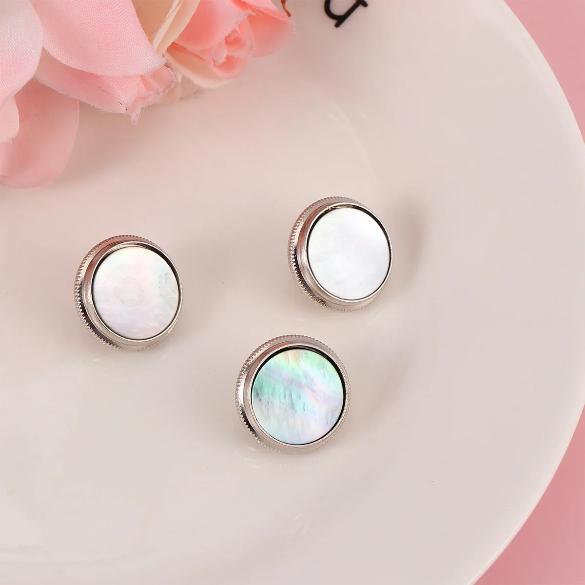 

3 Pcs Musical Instrument Accessory Piston Button Buckle Christmas Trumpet Buttons Silver