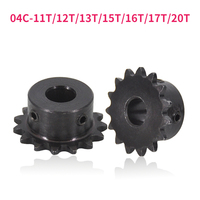 1pcs 04C Chain Gear 45# Steel 11T/12T/13T/15T/16T/17T/20T Teeth Industrial Sprocket Wheel With Top Wire Bore 5-18mm