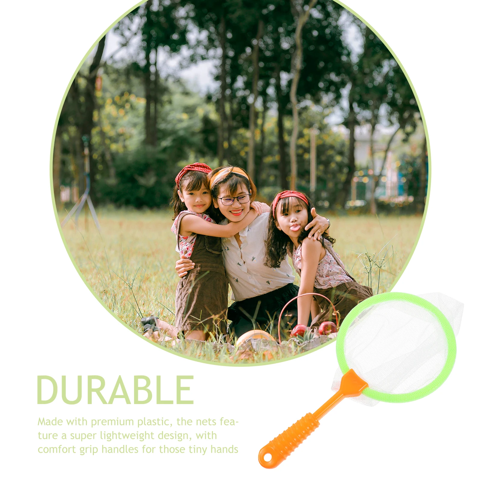 

4pcs Plastic Fishing Nets Lightweight Kids Toy Insect Net Catcher Bath Time Butterfly Tools Large Mesh Bag Sensory Motor Skills