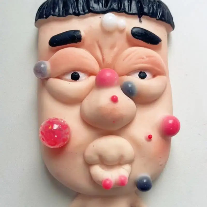 لعبة وجه سيليكون سريعة الارتداد لتخفيف الضغط الزائد، لعبة وجه قابلة للعصر للمرح والإبداع وتخفيف التوتر