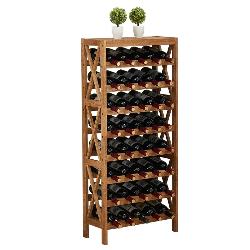 Modern Wooden Wine Rack Cabinet Display Shelf Bar Globe for Home Bar Furniture Oak Wood Bottles Wine Rack Holders Storage