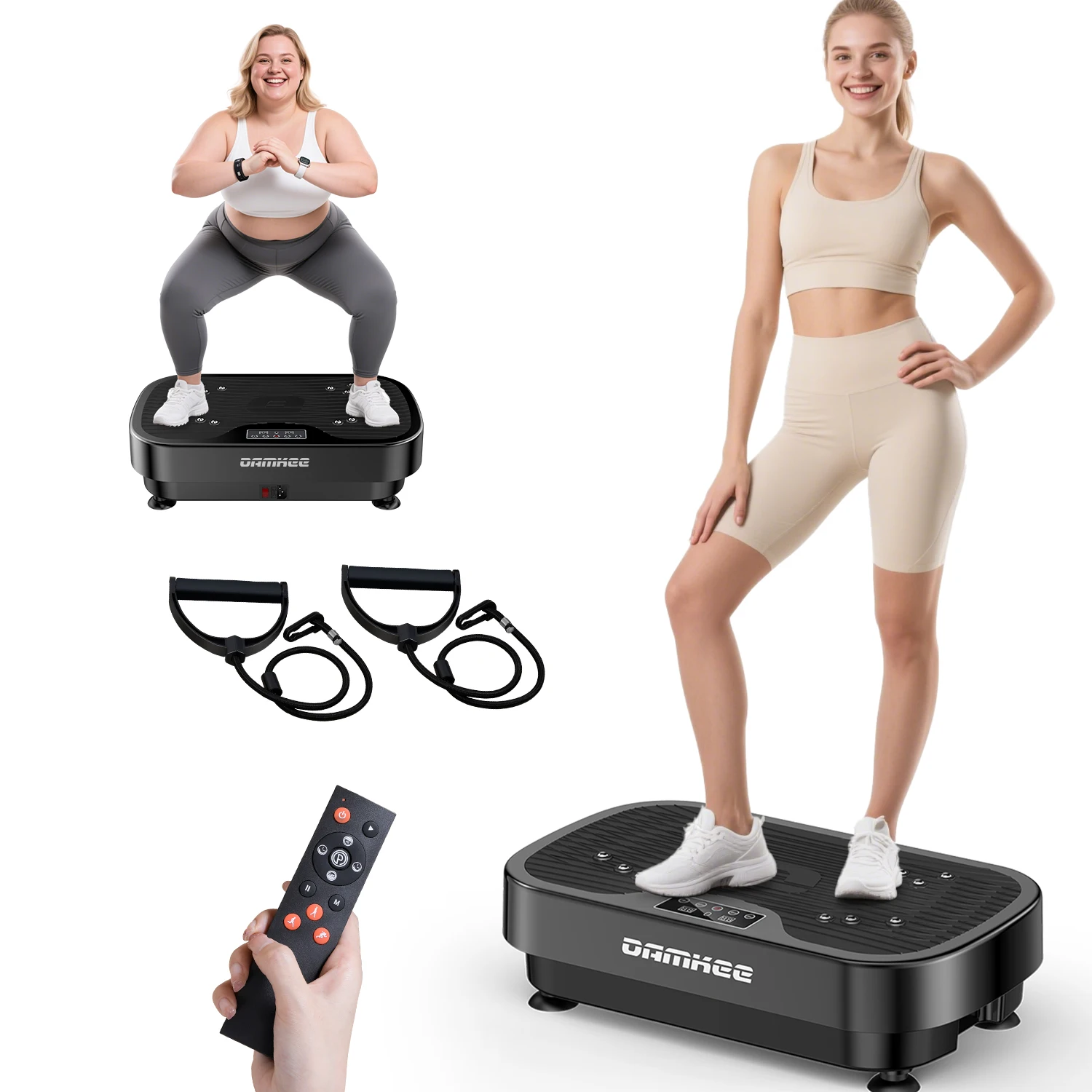 

Sauicy Vibration Plate Exercise Machine for Weight Loss & Lymphatic Drainage - Full Body Workout Platform with 99 Speeds Levels,