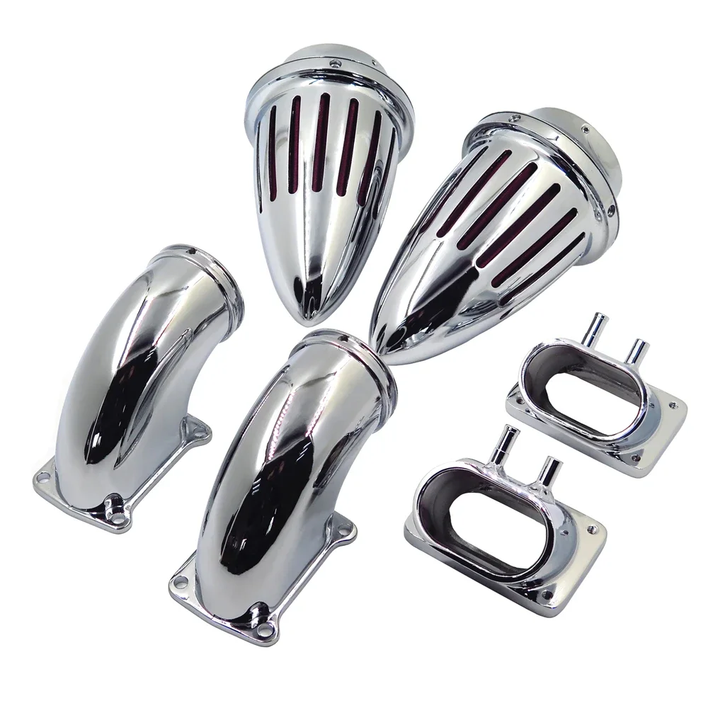 Chrome Bullet Dual Air Intake Cleaner Kit for Suzuki Boulevard M109 All Year Motorcycle Accessories