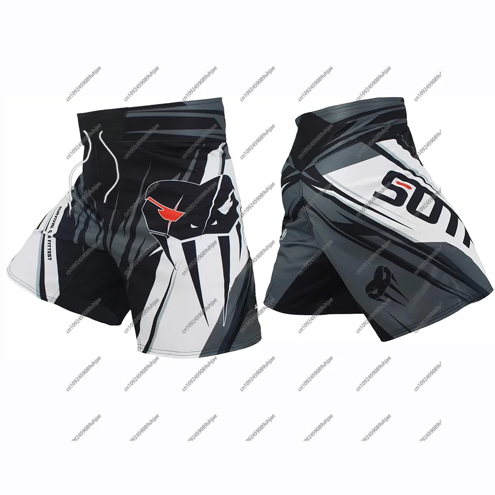 New S O T F Snake Scale Fitness Breathable Sports Ferocious MMA Boxing Shorts Tiger Muay Shorts Fight Shorts Kickboxing Boxing