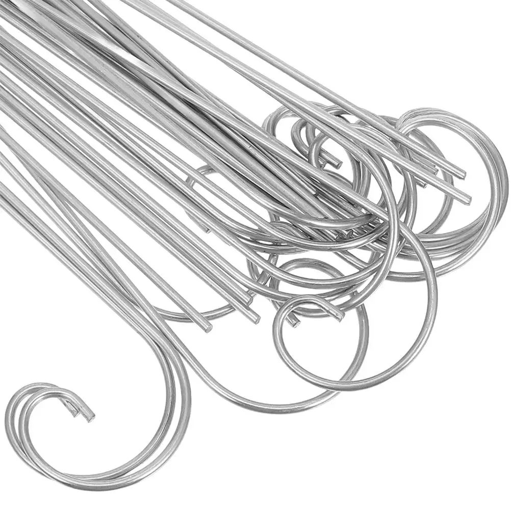 20 Pcs Plant Label Hooks Metal Garden Stake Sign Durable Tall Shepherds Hooks for Outdoor Weather Resistant Vegetable Stakes