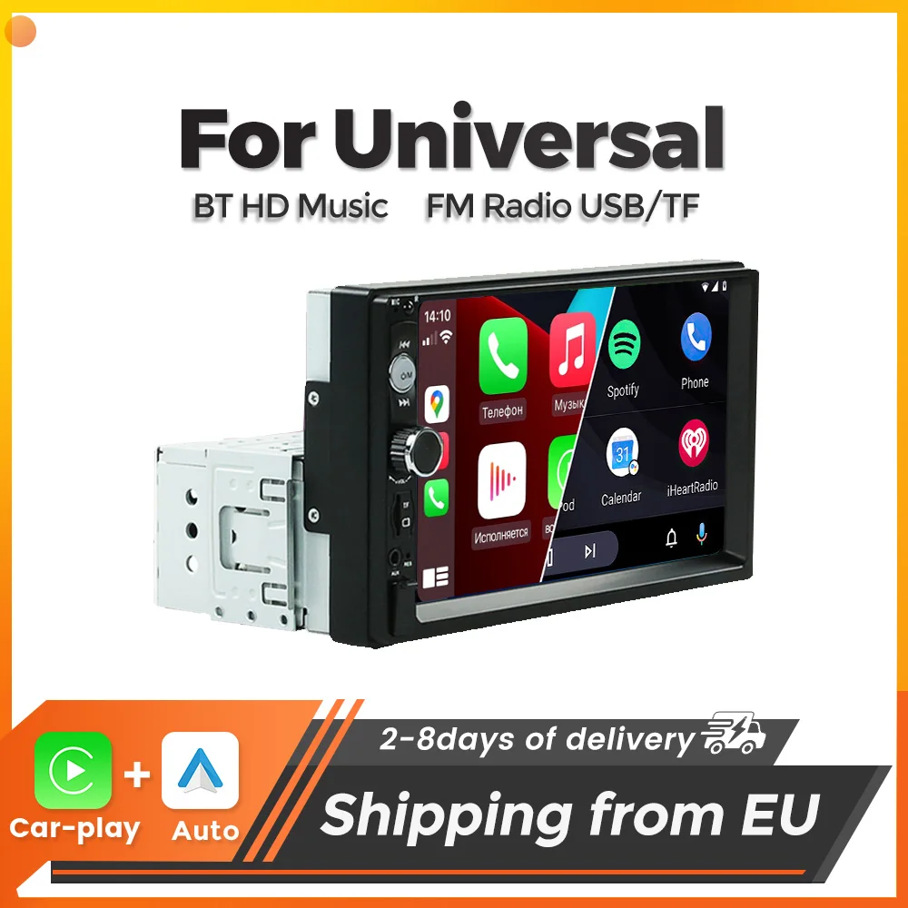 MEKEDE ND2 Universal 1 Din Autoradio 7-Zoll HD Touchscreen Multimedia Player BT FM Empfänger Mirror