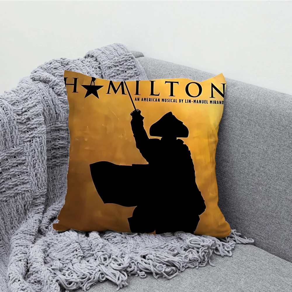 American Musical H-Hamilton Pillow Case Soft Cushion Cases for Farmhouse Sofa Decor Home Decorations and Protector Pillow Case