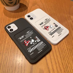 Hot 85 Sports Shoes Brand Wallet Card Phone Case For iPhone14 Pro Max 11 12 13 Pro 15 16Plus AIR Sneaker White Back cover