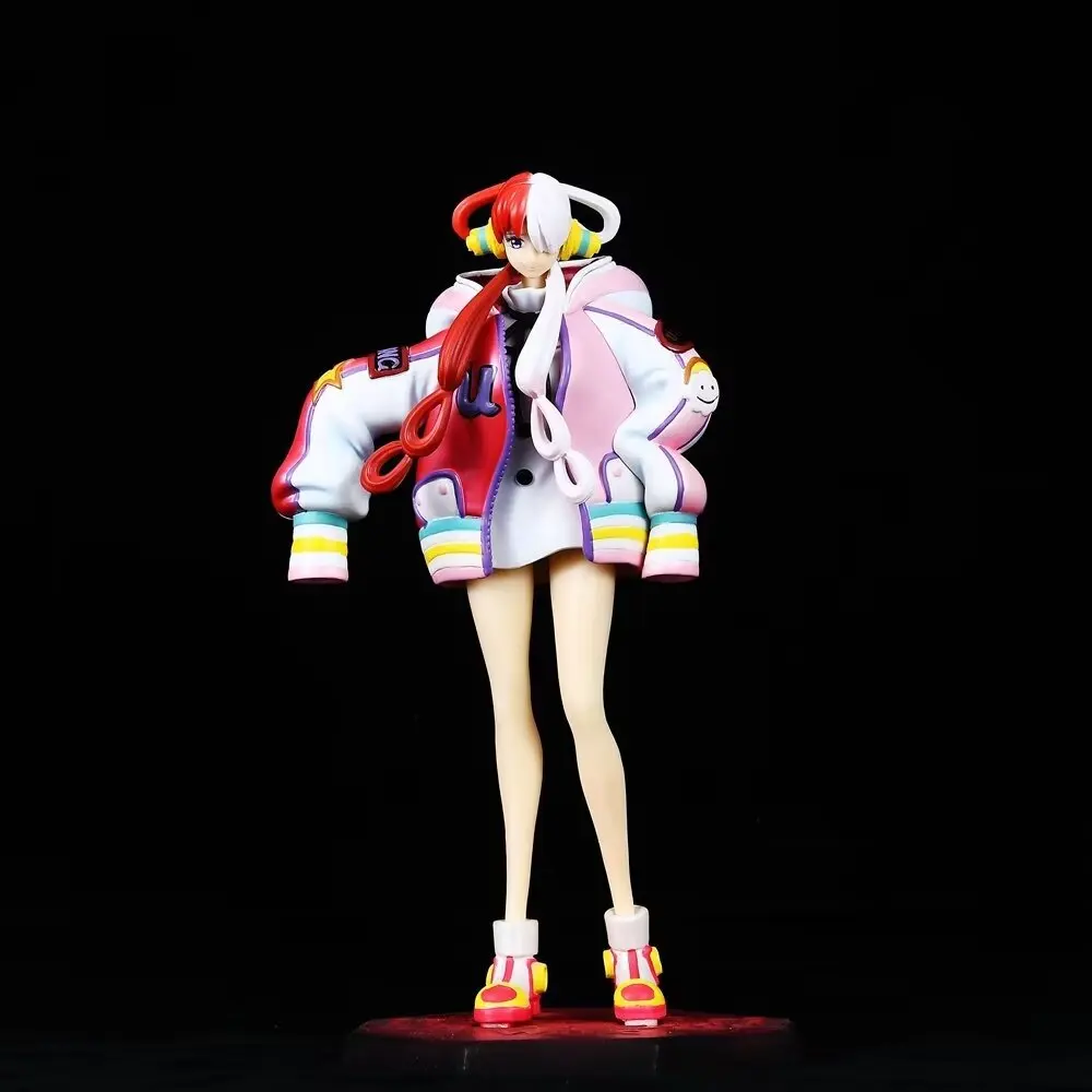 

24cm Anime Film Red Uta Standing Position Girl Figure Model Statue Collection Desktop Decoration Ornament Toy Gift