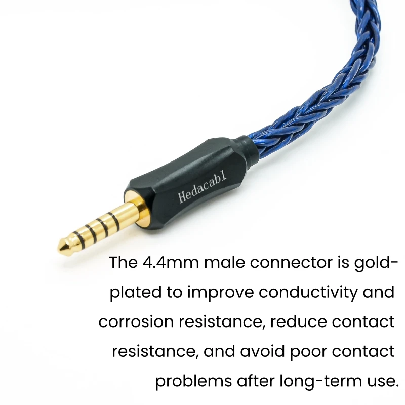 Hedacabl 4,4-mm-Balanced-Stecker auf 4-poliges XLR-Buchsen-Adapterkabel, kompatibel mit Abspielgeräten, Decodern und Kopfhörerverstärkern – Detail 3