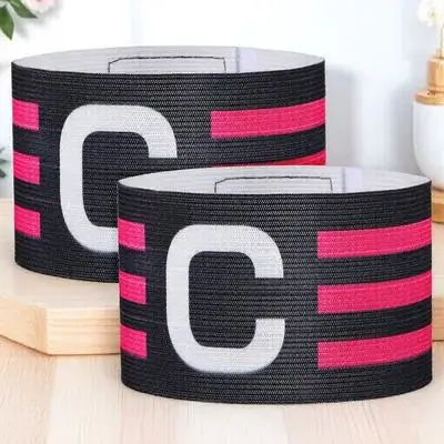 

2Pcs Football Captain Armbands Anti Slip Breathable Comfortable Soccer Team Leader Band Sports Game Armbands Football Armband