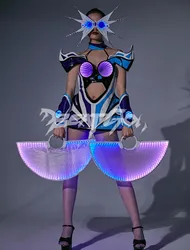 New Future Science Fiction Laser Performance Clothing Set Original Cyber Series LED Luminous Gogo Technology Sense DS Clothing ﻿