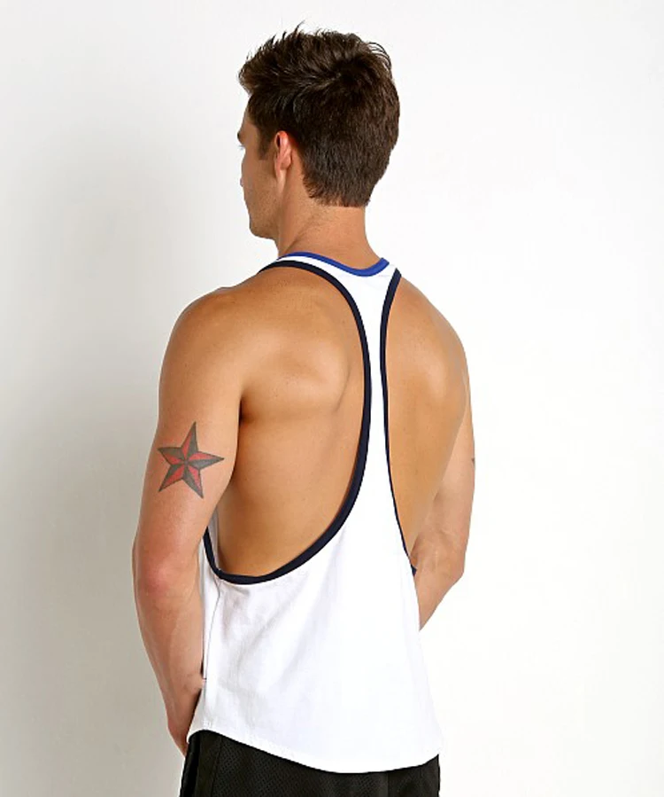 Gratis Verzending Nieuwe Yoga Wear Fitness Vest Mannen Kleding Sexy Backless Strand Fitness Plus-Size