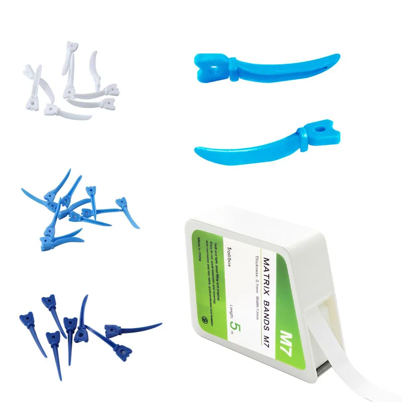 Dental Teflon Matrix Bands PTFE Rohstoff Gürtel Mit Cutter Schnitt Matrix System Tulwar Wedge Refill Wedge Zahnarzt Material – Detail 6