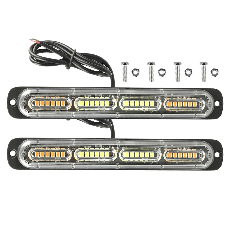 

24 LED Car Strobe Warning Light Grill Flashing Breakdown Emergency Light Car Truck Trailer Beacon Lamp LED Side Light For Cars