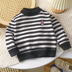 2024 New  Autumn Winter Sweater For Kids Winter Clothes Boys Girls Sweaters Thicken Pullover Warm Children Outwear