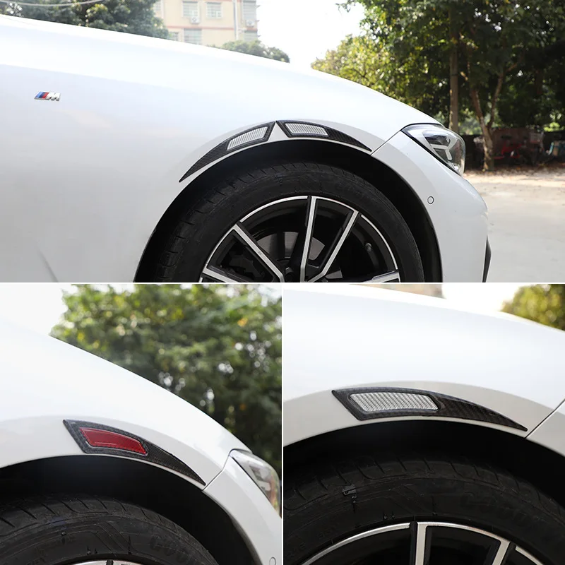 Fender Stripe Car Wheel Eyebrow Protector Lip Wheel-arch Trim Arch Extender Decorative Scratch Proof Carbon Fiber Sticker