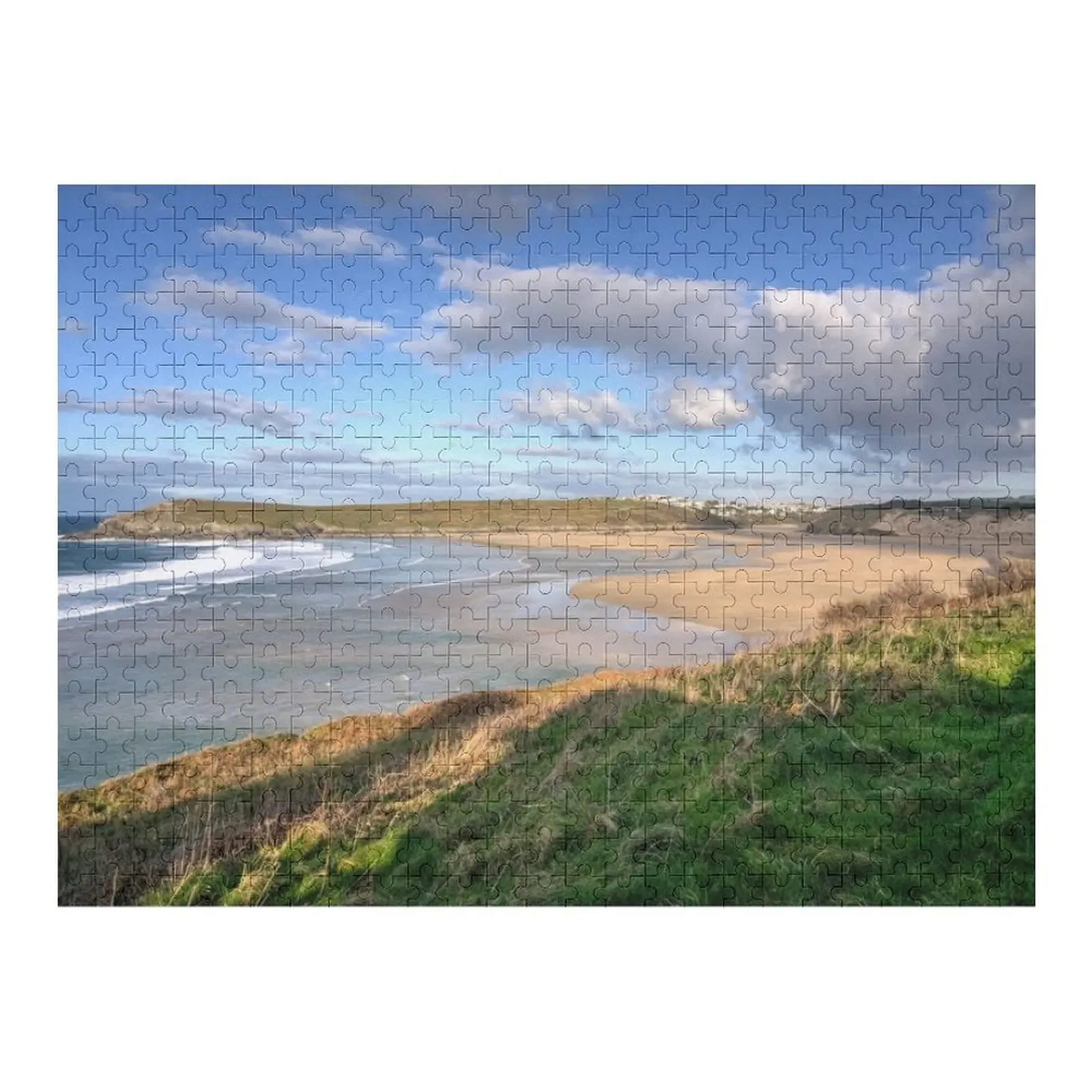 

Пазл Crantock, пляжный морской пейзаж, персонализированный подарок с фотографией, деревянные головоломки для взрослых, пазл