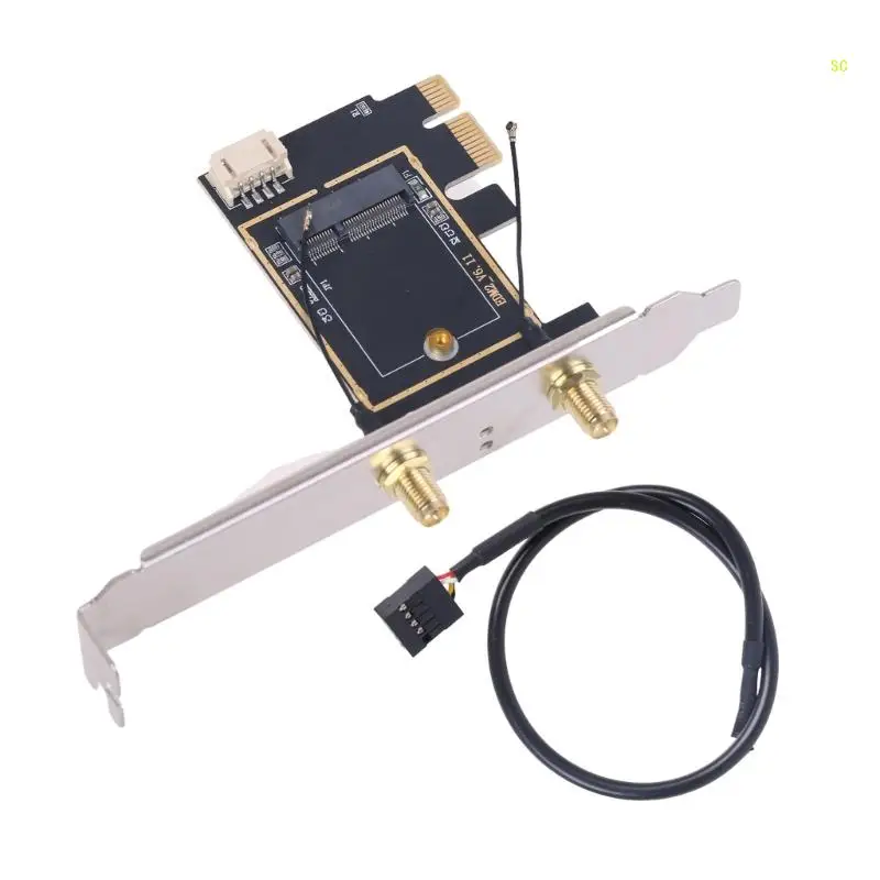 Converter cartão sem fio m.2 para pcie slot pcie adaptadores cartão wi-fi pcie 1x x4x8 x16 slot não para cartão 9560ac/ax201