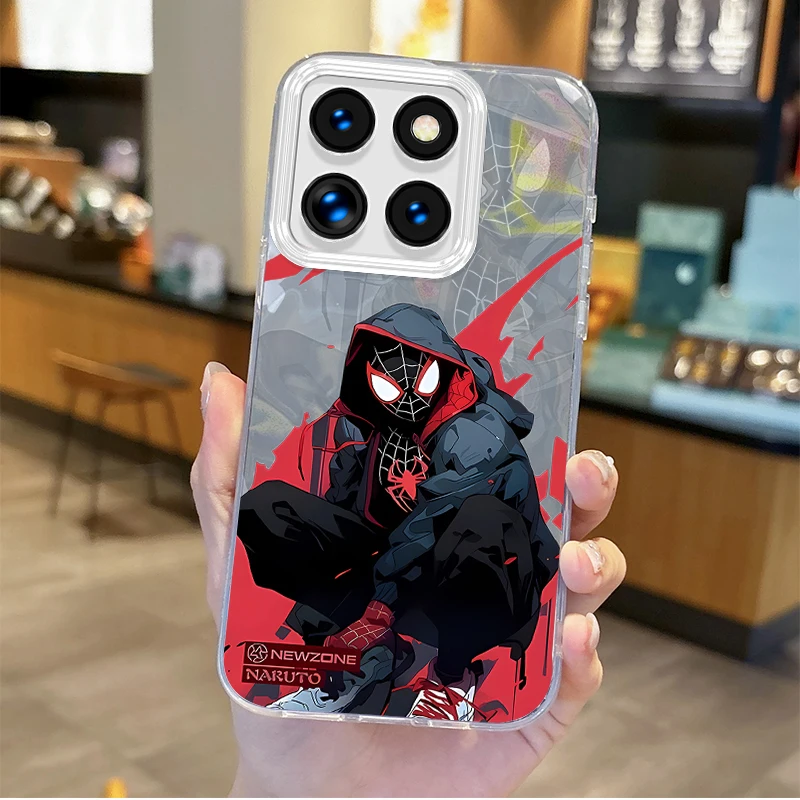 

Marvel Spider-Man Deadpool Phone Case for Xiaomi Poco X6 X3 F6 M6 M4 Pro C61 13T 11 Lite Feather Yarn Hard Shockproof Back Cover