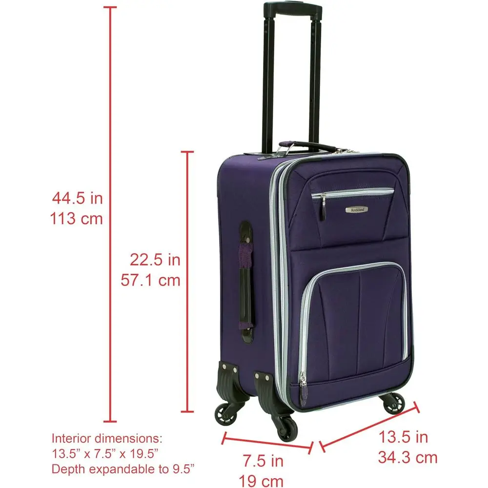 퍼플 20 로클랜드 파사디나 소프트쉘 스피너 기내용 캐리어