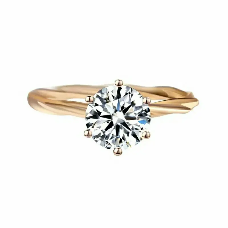 

1 Carat D Color Moissanite Diamond New Fashion Simple Ring for Women 925 Sterling Silver Fine Wedding Jewelry