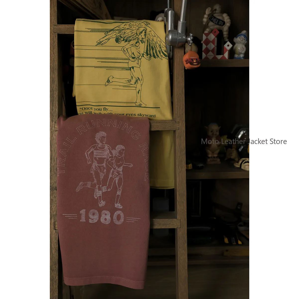 Secondorder SS23 Running Club T-Shirt Batik American Print Drop Shoulder Short Sleeve Tee