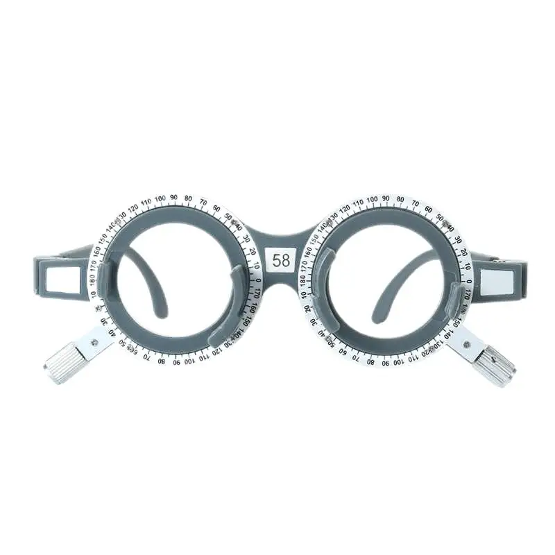 1 Pair TF-X Plastic Optical Trial Frame Set Ophthalmic Trial Lens Frame 52-70mm Optional Fixed PD Gray Color