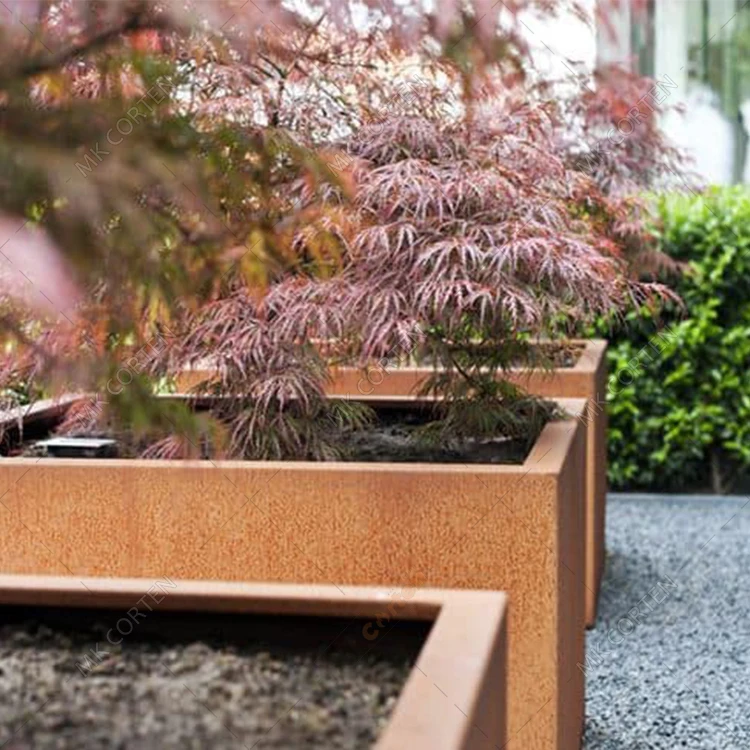 Corten Steel Cone Garden Decorative Rusty Metal Planter For Plants