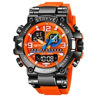 Relojes Stryve de moda S8025, relojes digitales deportivos coloridos y geniales para hombre, reloj de pulsera de doble movimiento de diseñador de moda para hombre
