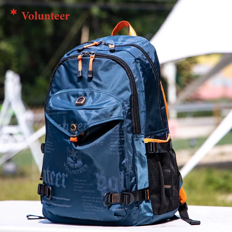 VOLUNTEER Men's Backpack Fashion Travel Large Capacity Backpack Men Casual Waterproof Hiking Climbing Camping Bags Man 1518-48