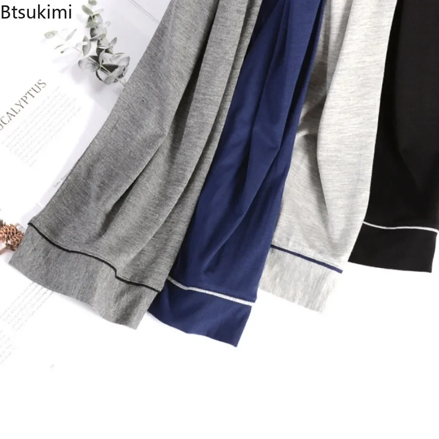 Men's Summer Mosquito Prevention Pajamas Pant Loose Comfortable Modal Sleepwear Trousers Casual Home Wear Pants Sleep Bottoms